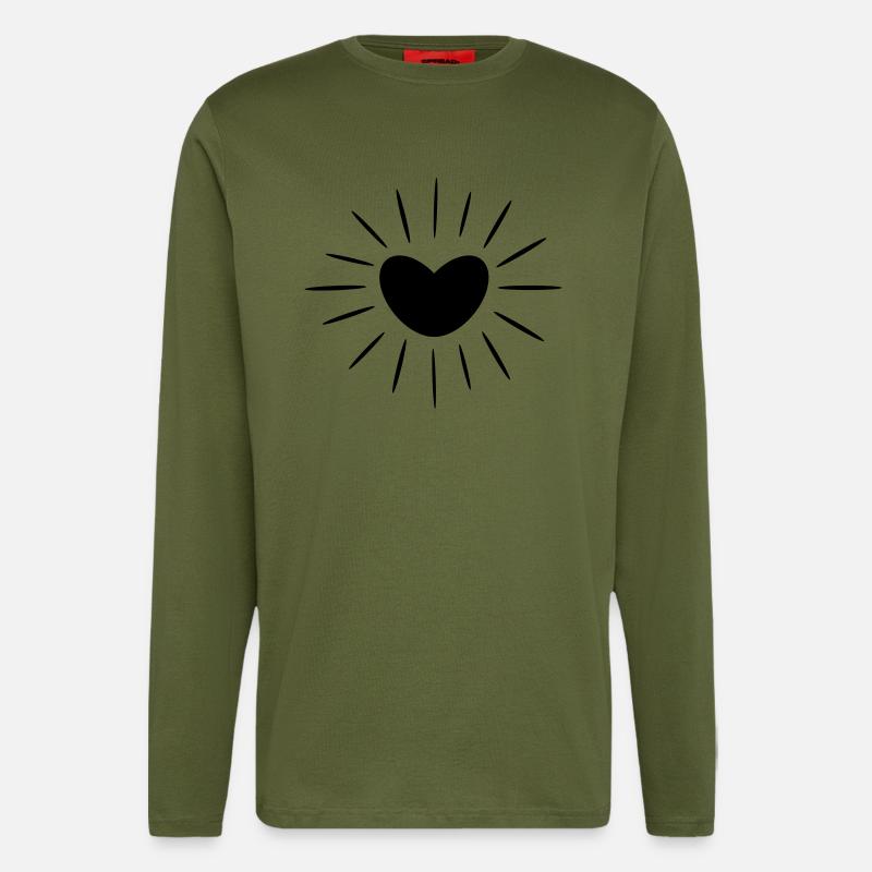 Sommer - Sonne Herz - Langarmshirt - made by SPREAD  - MOSS GREEN