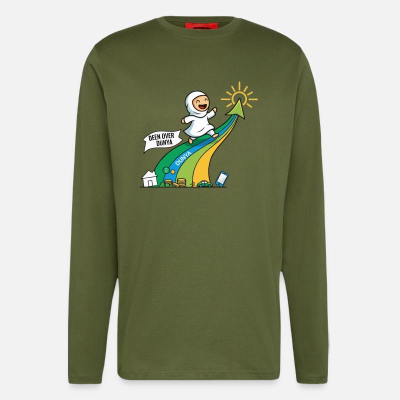 Deen über Dunya 2 - Langarmshirt - made by SPREAD - MOSS GREEN