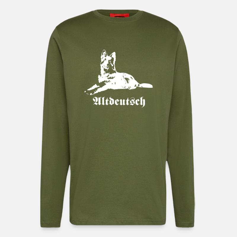 Altdeutscher Schäferhund - Langarmshirt - made by SPREAD  - MOSS GREEN