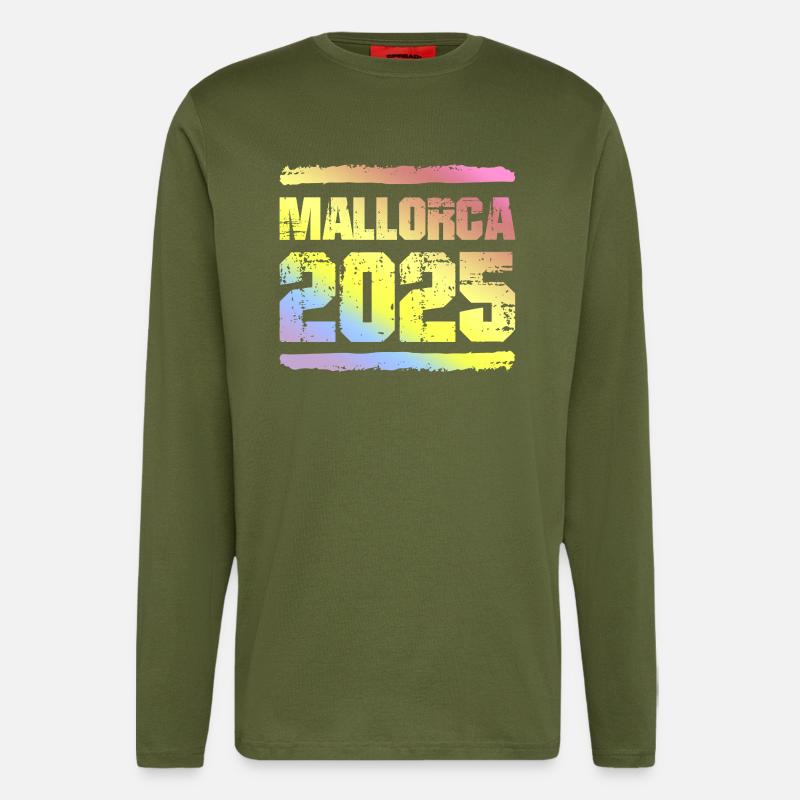 Mallorca 2025 Bunt - Langarmshirt - made by SPREAD  - MOSS GREEN