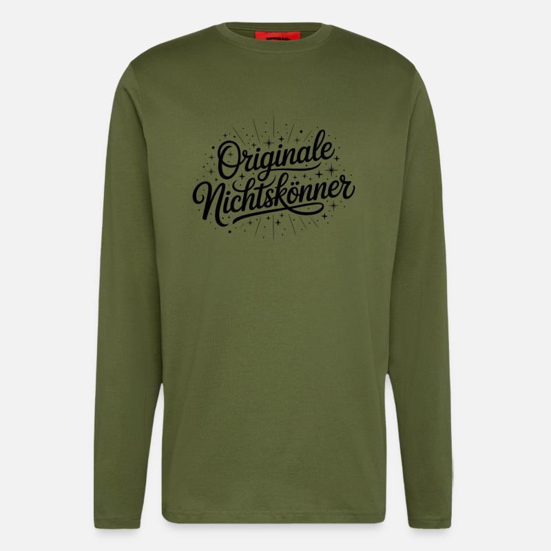 Originale Nichtskönner - Deutsche Memes - Langarmshirt - made by SPREAD  - MOSS GREEN
