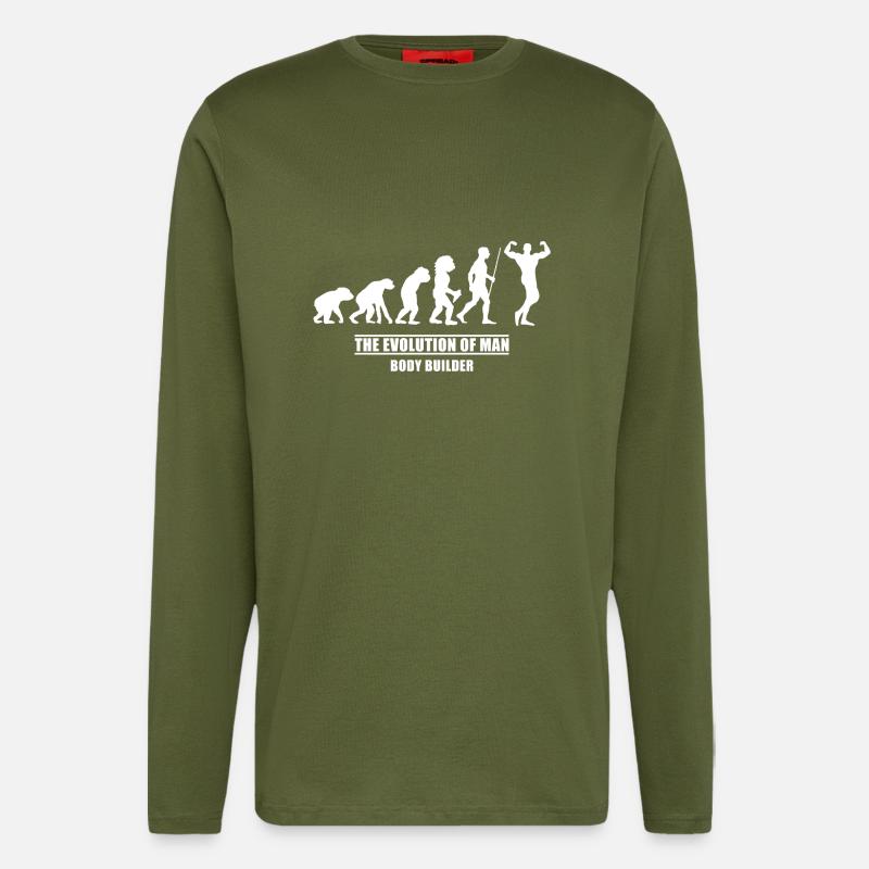 Evolution weight training - Longsleeve - made by SPREAD  - MOSS GREEN