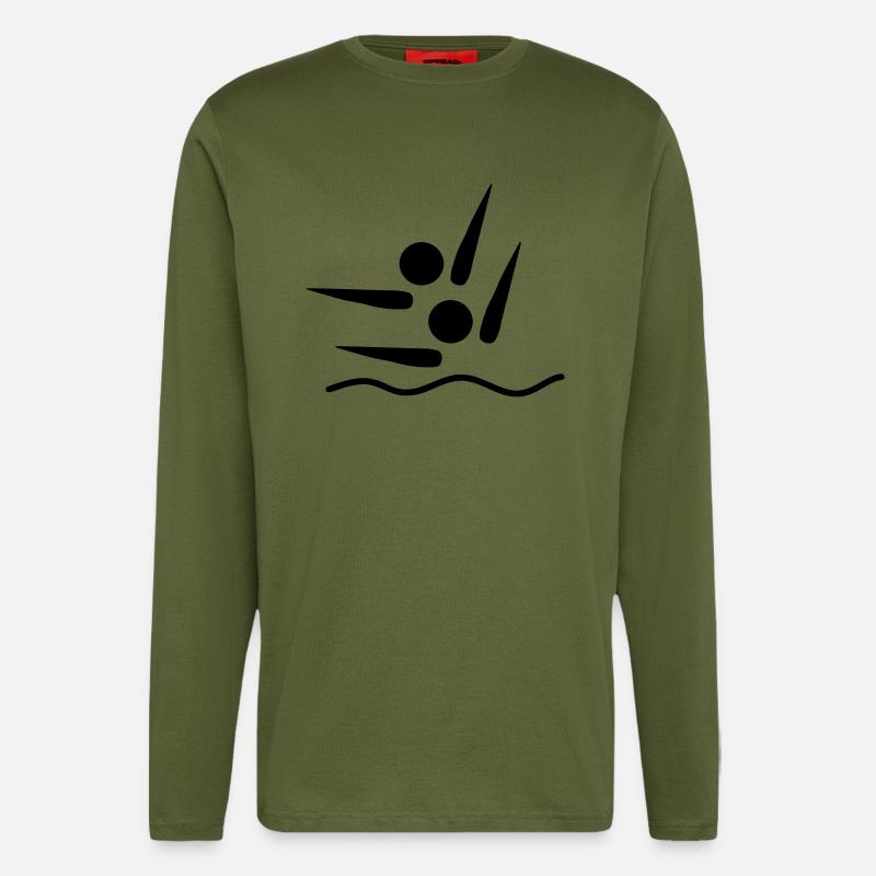 synchronized swimming - Longsleeve - made by SPREAD  - MOSS GREEN