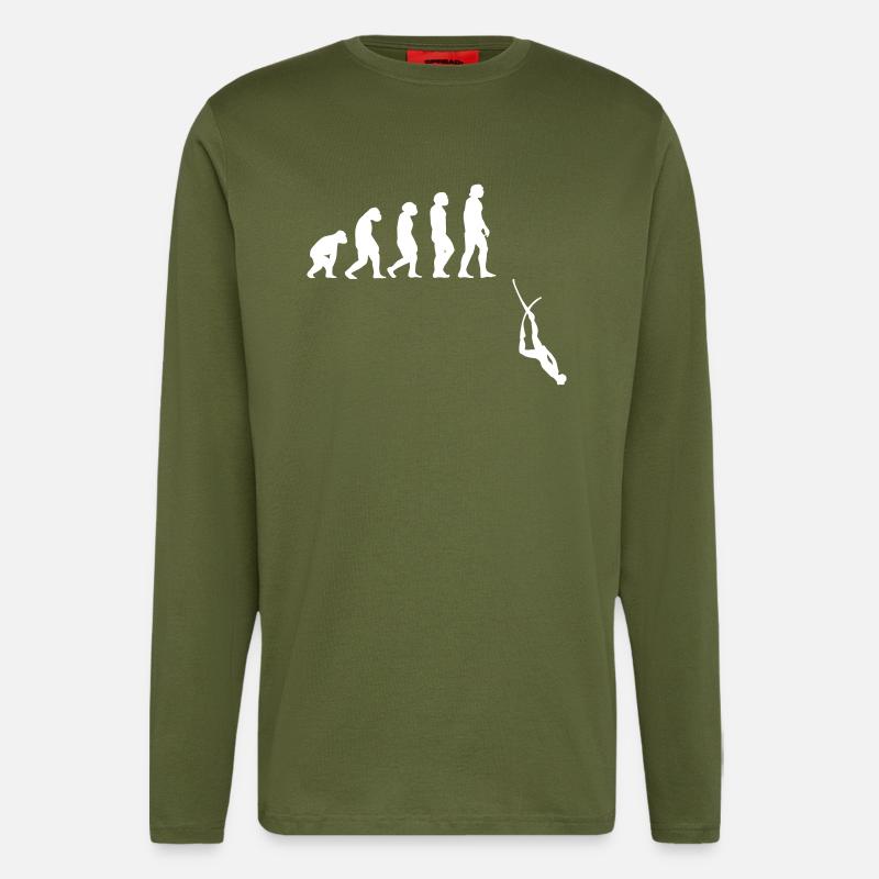 Évolution de l'apnée plongée - Manches longues bio décontracté fabriqué en UE - MOSS GREEN