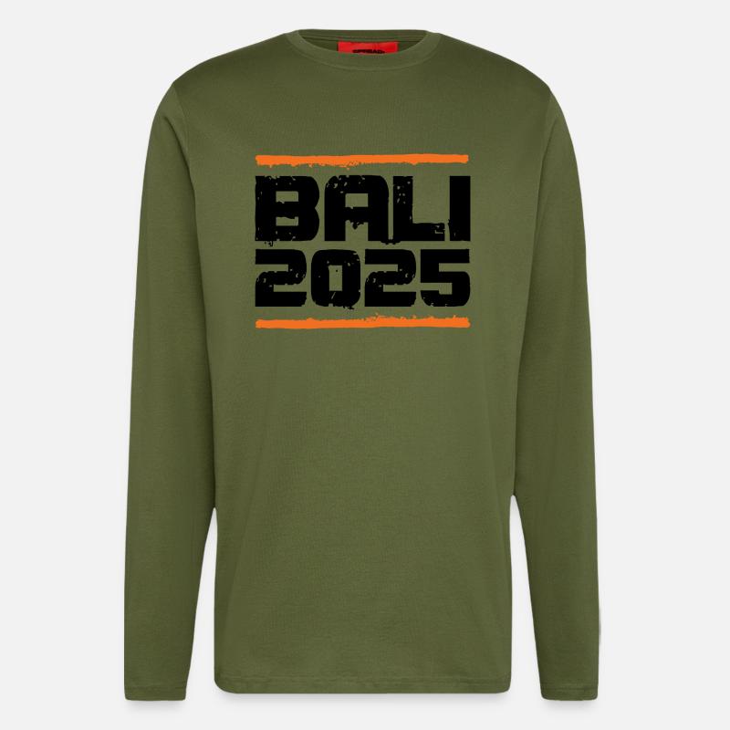 Vacances Bali 2025 - Manches longues bio décontracté fabriqué en UE - MOSS GREEN