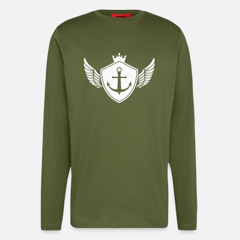 anker wappen - Langarmshirt - made by SPREAD  - MOSS GREEN