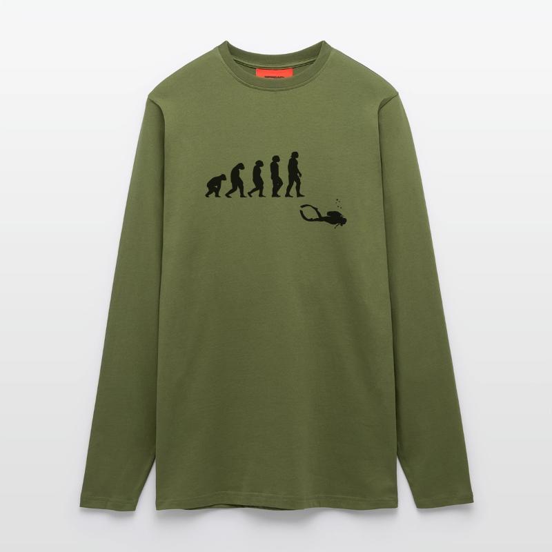 Evolution Tauchen mit Gerät Langarmshirt - made by SPREAD 