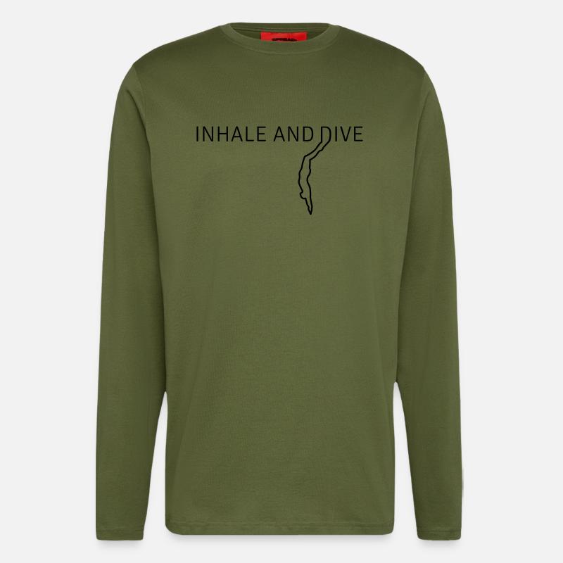 Inhale and Dive - Langarmshirt - made by SPREAD  - MOSS GREEN