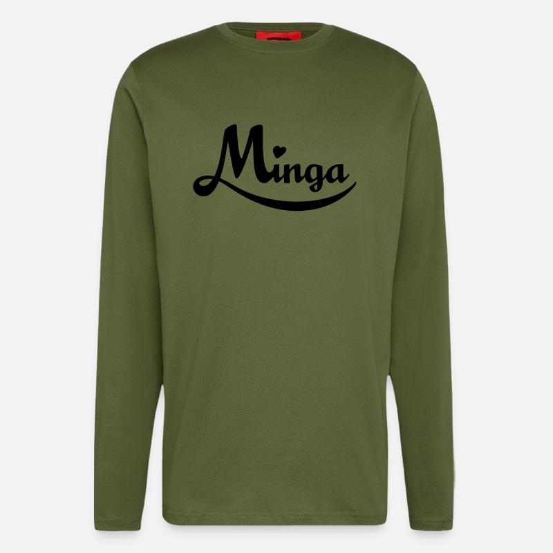 Minga - das bayerische München - Langarmshirt - made by SPREAD - MOSS GREEN