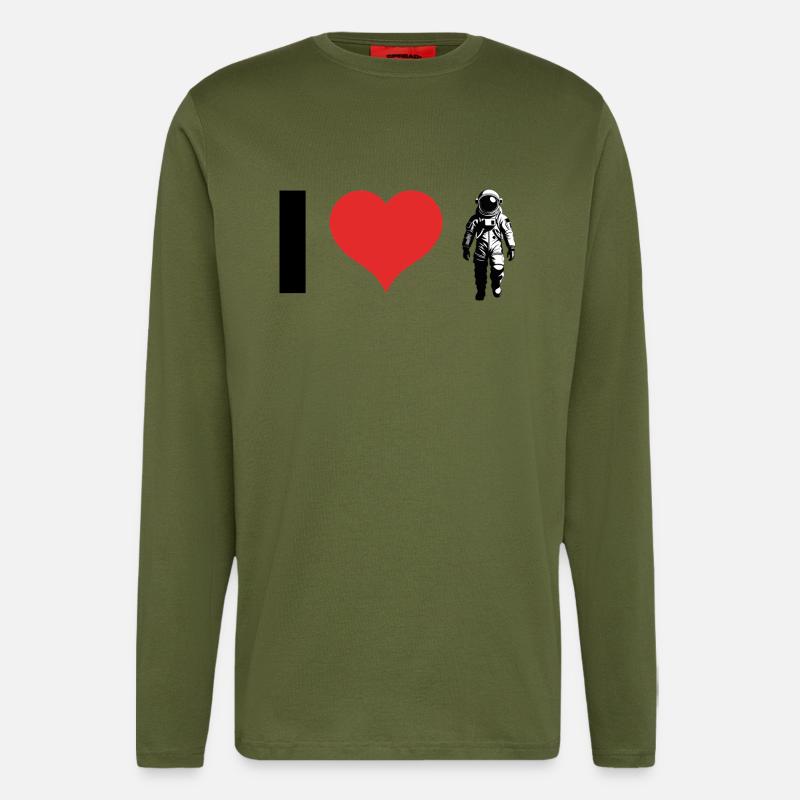 I love Astronauts - Langarmshirt - made by SPREAD  - MOSS GREEN