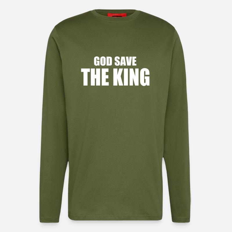 god save the king - Langarmshirt - made by SPREAD  - MOSS GREEN