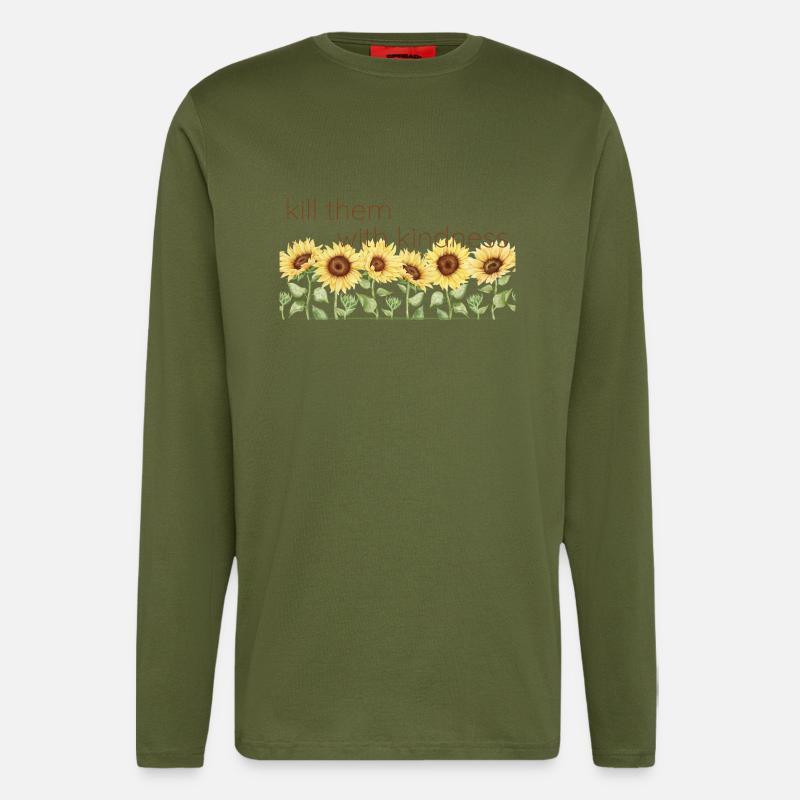 kill them with kindness - Langarmshirt - made by SPREAD  - MOSS GREEN