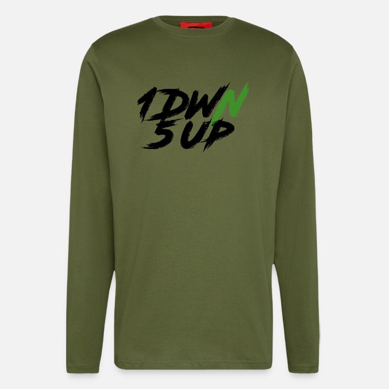 1DWN5UP black - Langarmshirt - made by SPREAD  - MOSS GREEN