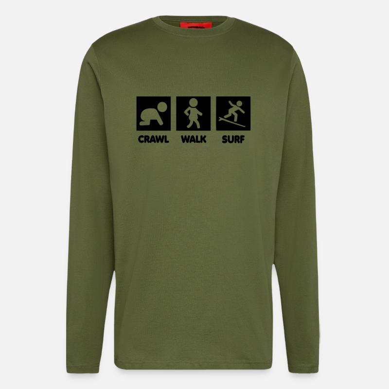 surfing Baby - Langarmshirt - made by SPREAD - MOSS GREEN