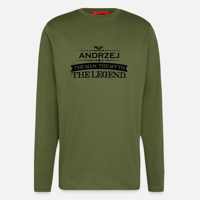 Mann mythos legende geschenk Andrzej - Langarmshirt - made by SPREAD  - MOSS GREEN