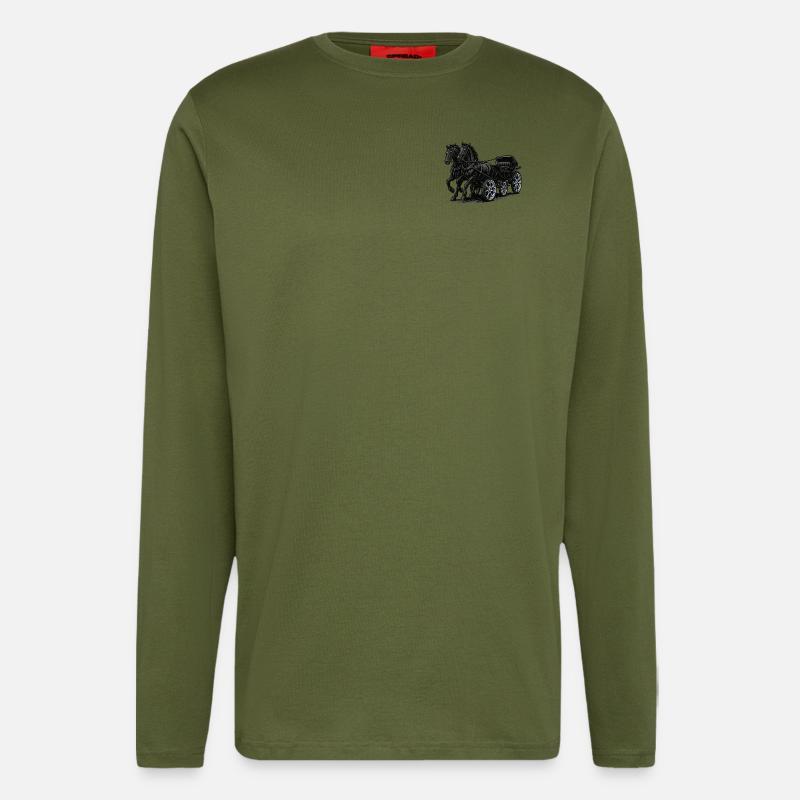 Kutsche mit modernen Chromfelgen - Langarmshirt - made by SPREAD  - MOSS GREEN