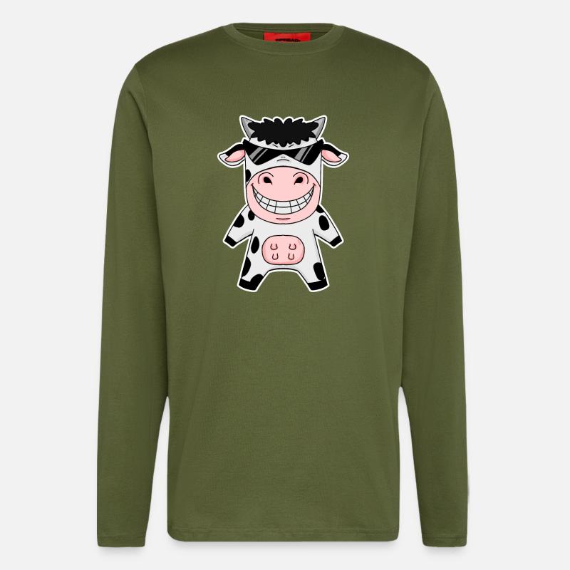 Coole Kuh - Langarmshirt - made by SPREAD  - MOSS GREEN