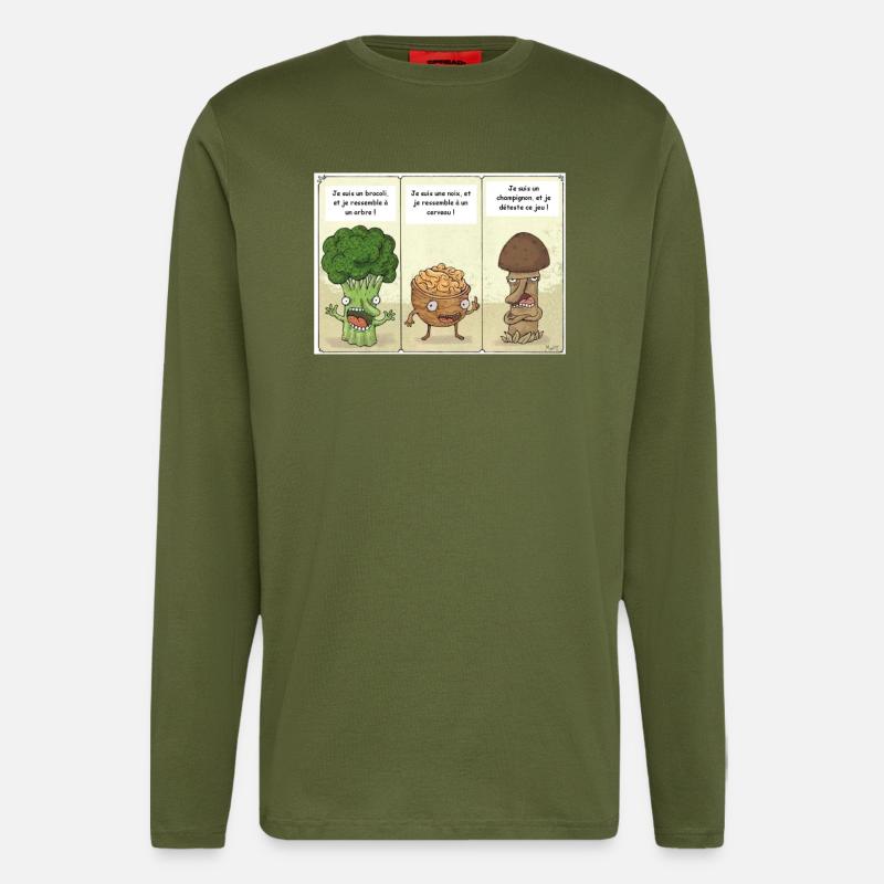 Joke between vegetables - Longsleeve - made by SPREAD - MOSS GREEN