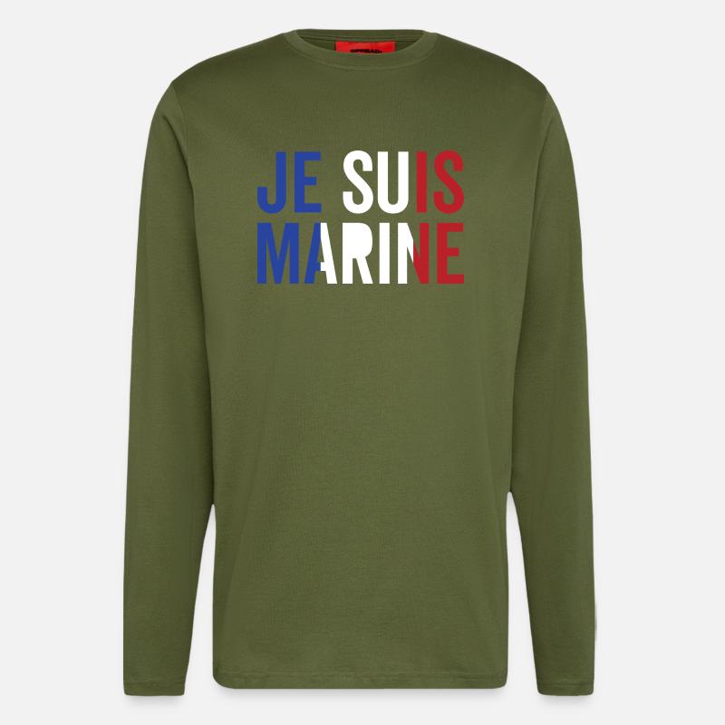 Ich bin Marine - Langarmshirt - made by SPREAD - MOSS GREEN