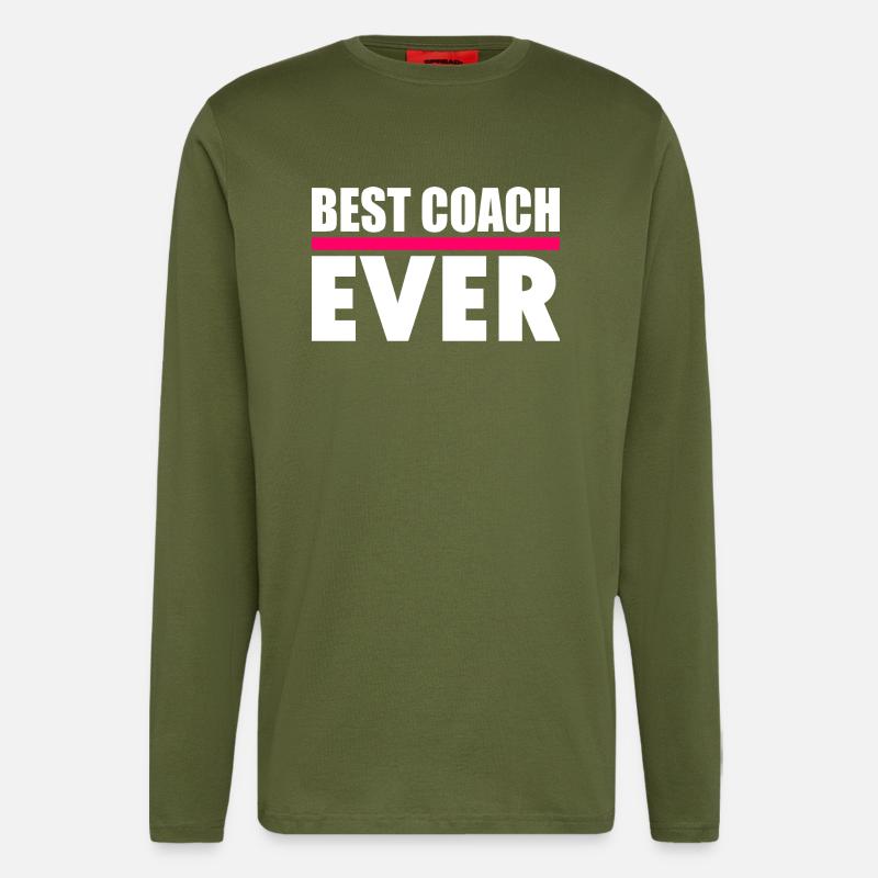 Best coach ever - Longsleeve - made by SPREAD  - MOSS GREEN