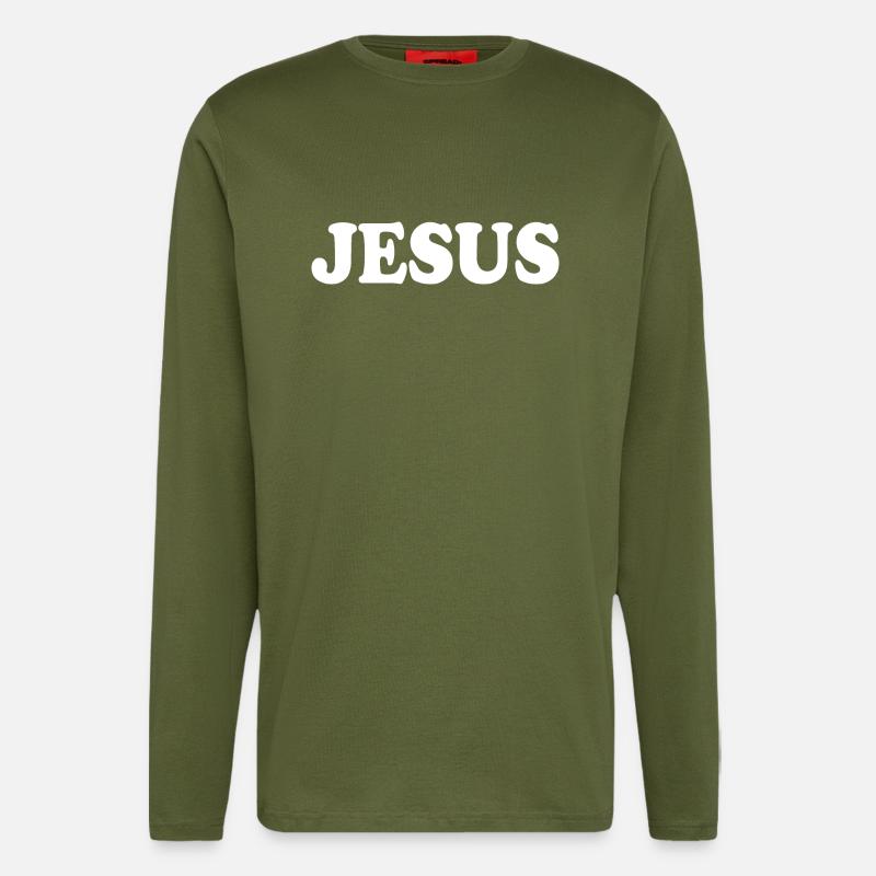 Jesus - Longsleeve - made by SPREAD  - MOSS GREEN