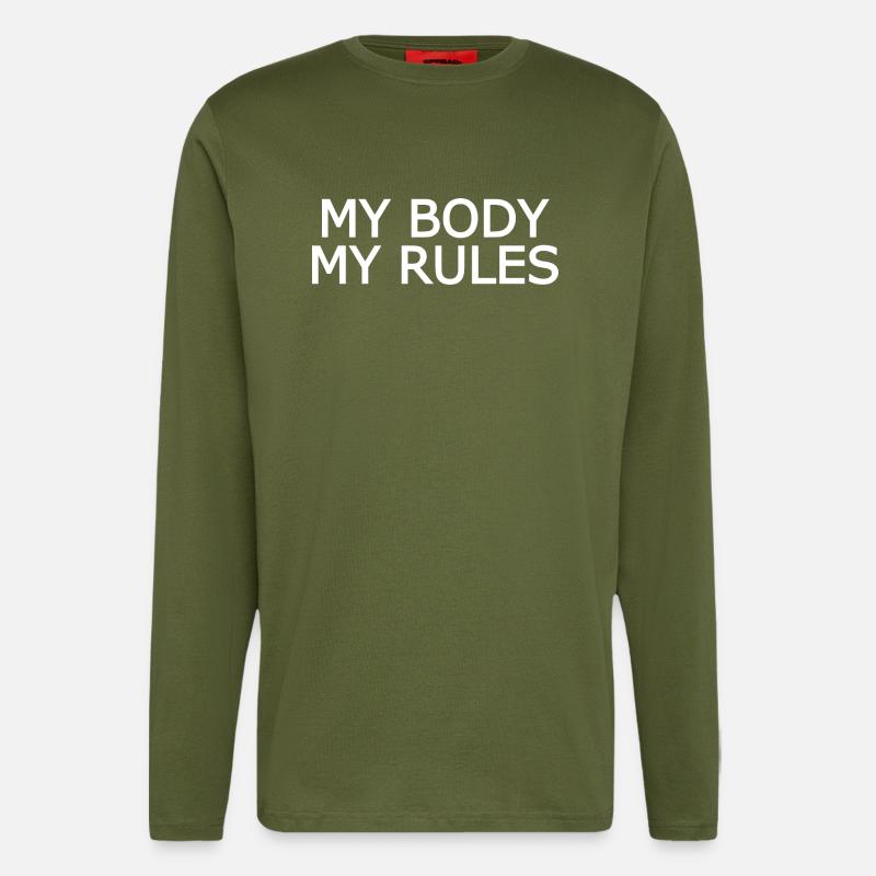 My body my rules - Langarmshirt - made by SPREAD - MOSS GREEN