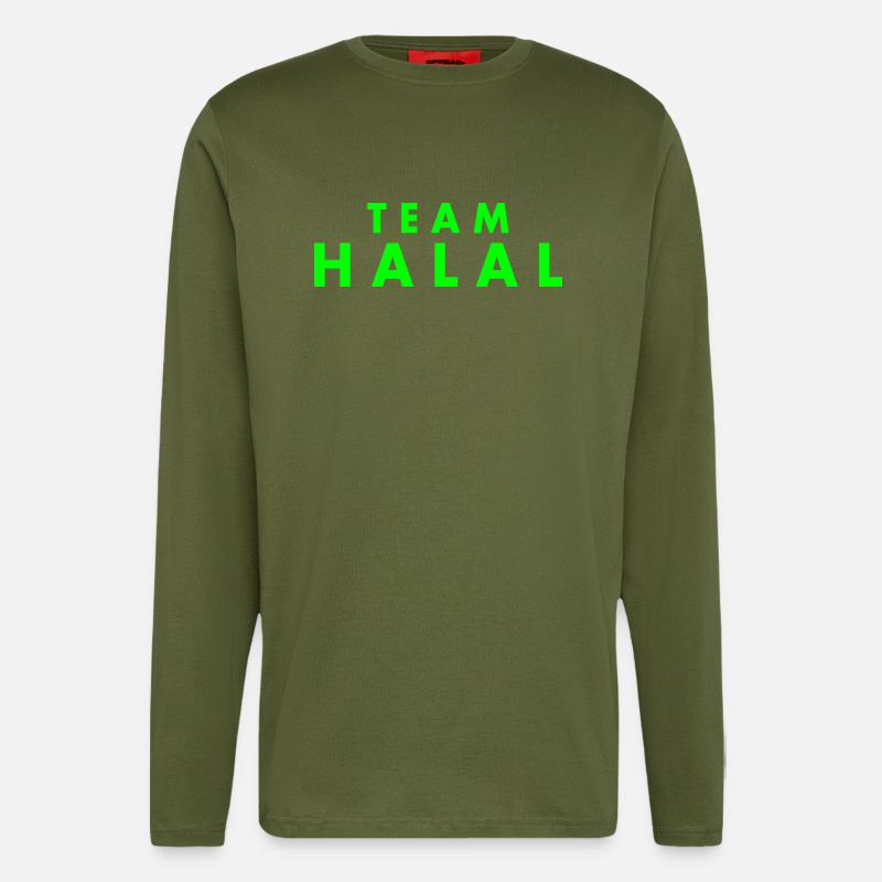 Team halal - Langarmshirt - made by SPREAD  - MOSS GREEN