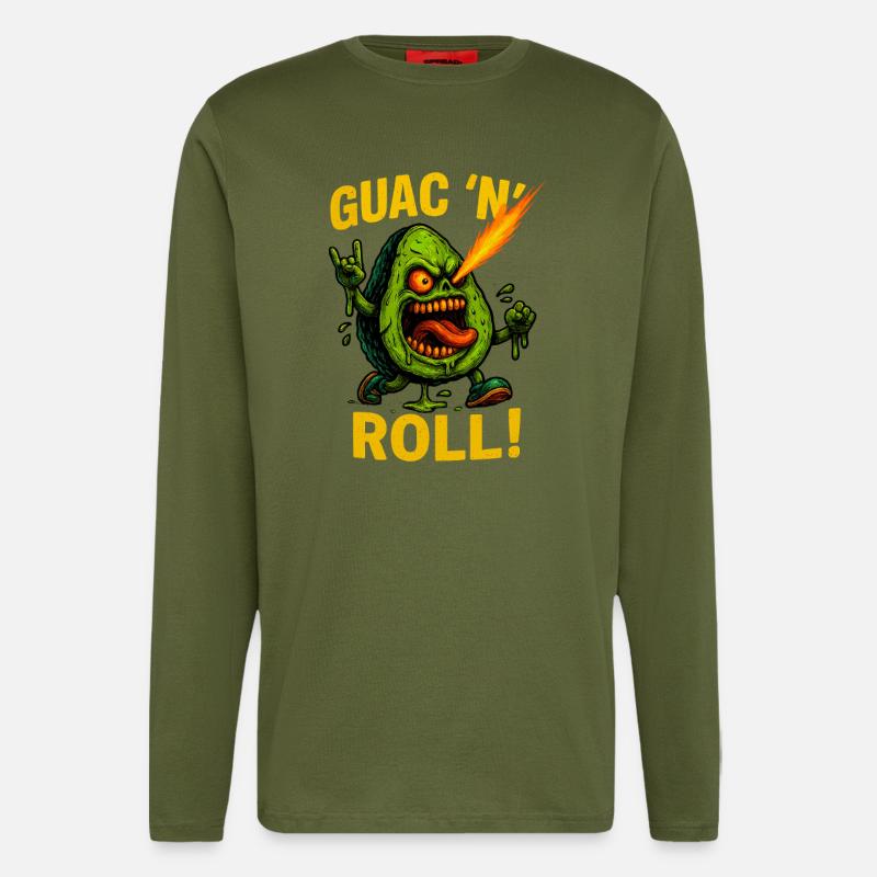 Guac ’n’ Roll - Langarmshirt - made by SPREAD  - MOSS GREEN