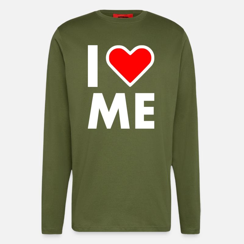 I love me - Langarmshirt - made by SPREAD  - MOSS GREEN