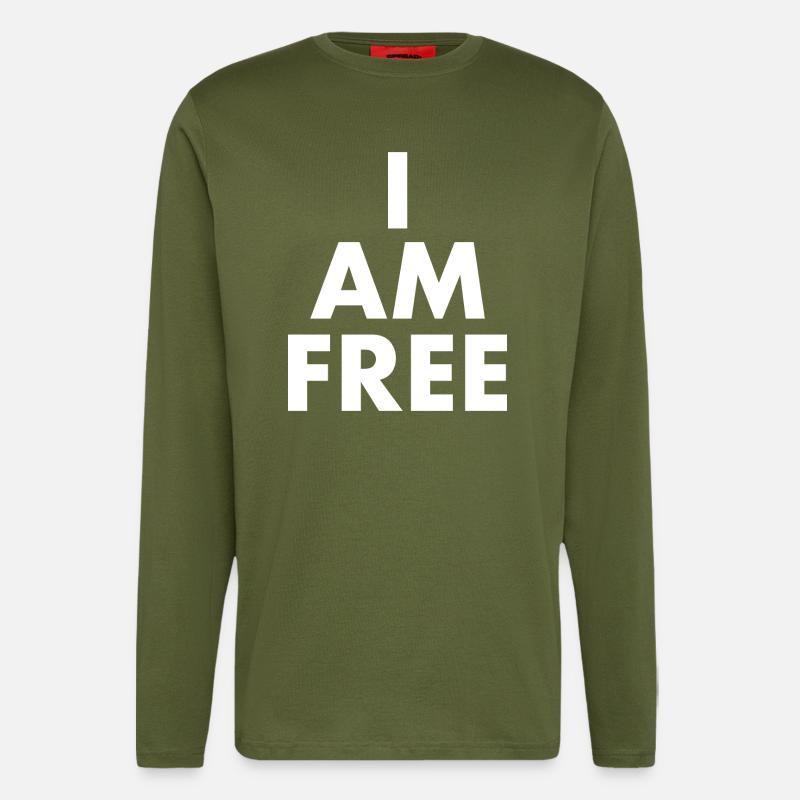 I am free - Langarmshirt - made by SPREAD  - MOSS GREEN