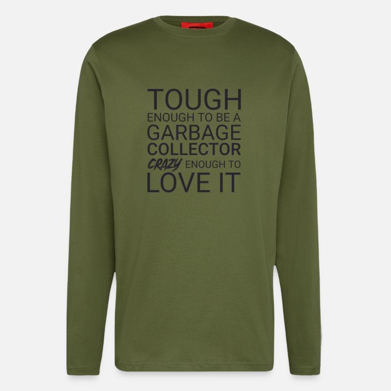 Garbage collector Crazy - Langarmshirt - made by SPREAD  - MOSS GREEN