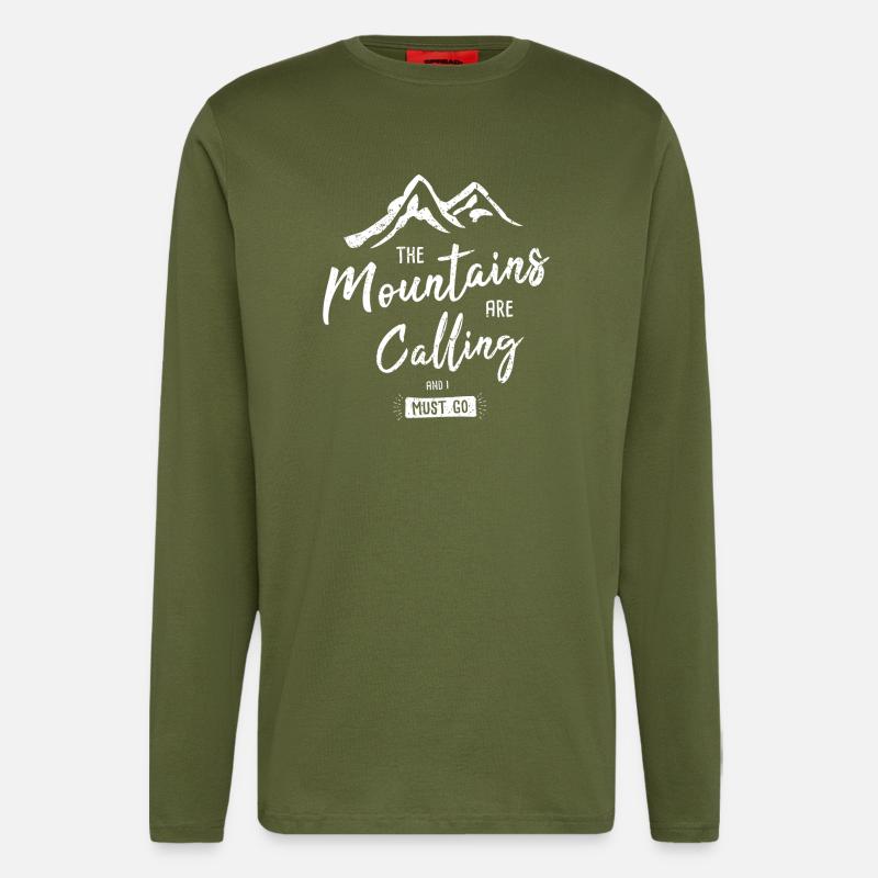 The Mountains Are Calling - Longsleeve - made by SPREAD - MOSS GREEN