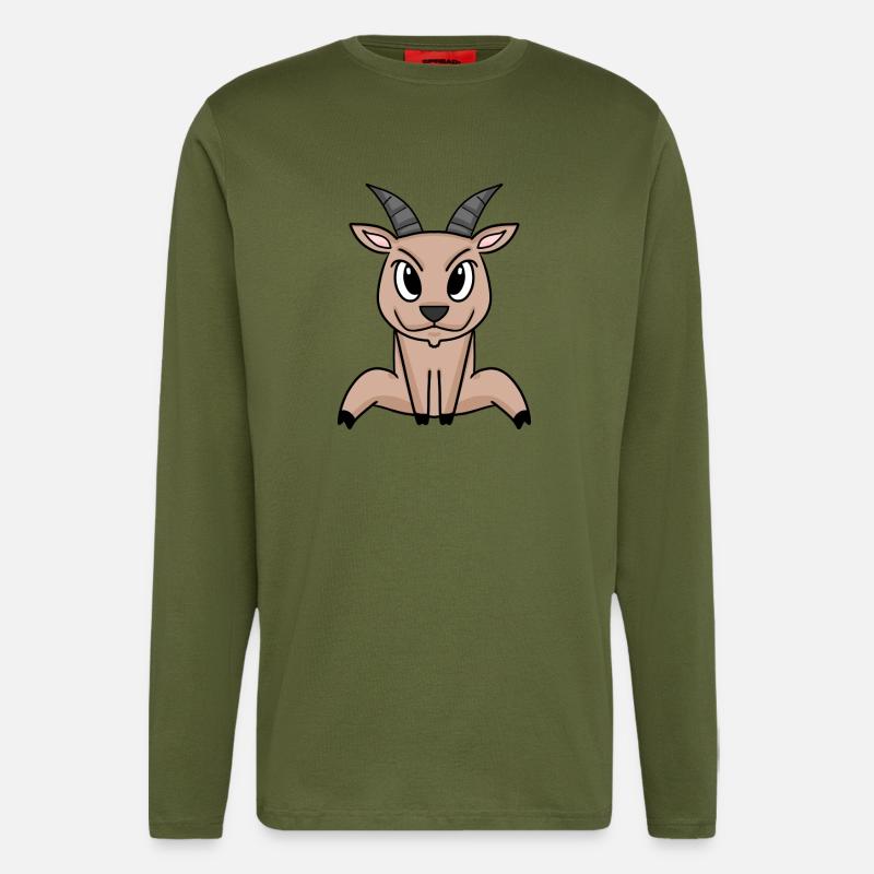 Ziegenbock Bock - Langarmshirt - made by SPREAD  - MOSS GREEN