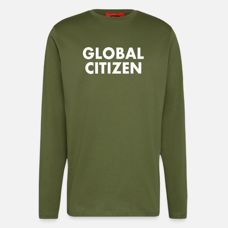 global citizen - Langarmshirt - made by SPREAD - MOSS GREEN
