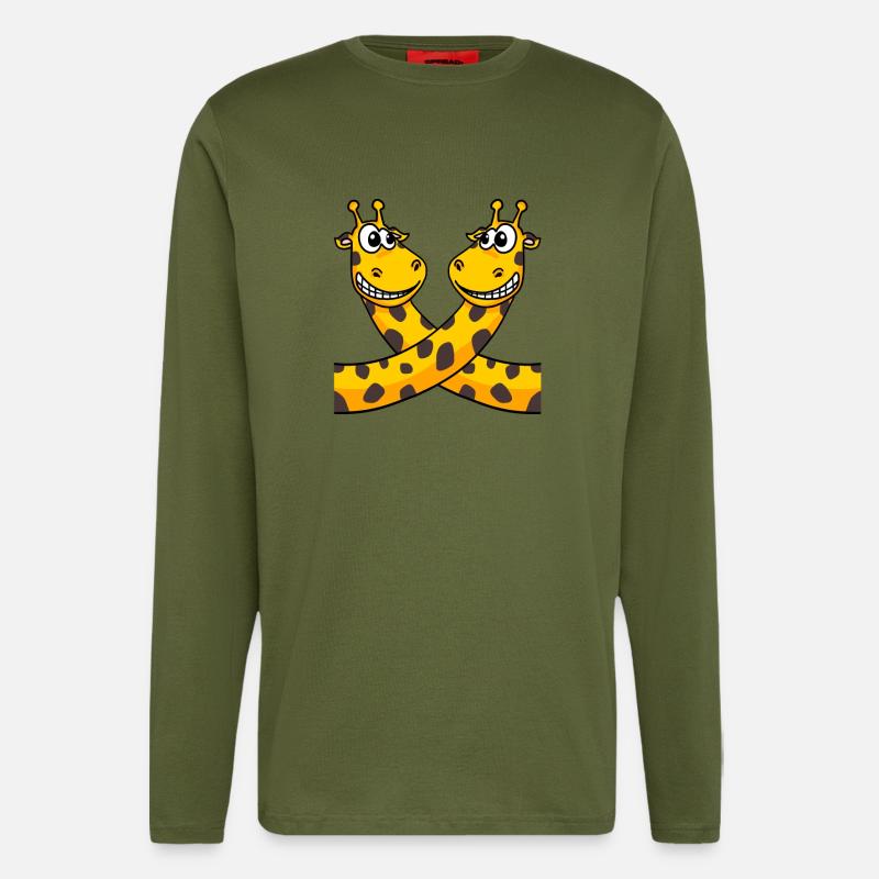 Giraffen Giraffe - Langarmshirt - made by SPREAD  - MOSS GREEN
