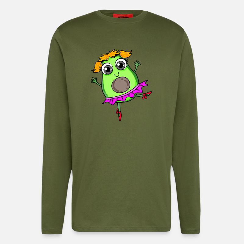 Avocado Dance Dancing - Longsleeve - made by SPREAD  - MOSS GREEN