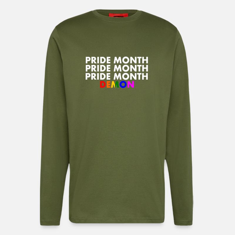 pride month demon - Langarmshirt - made by SPREAD  - MOSS GREEN