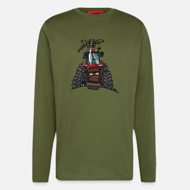 0504 Case 856XL - Longsleeve - made by SPREAD  - MOSS GREEN