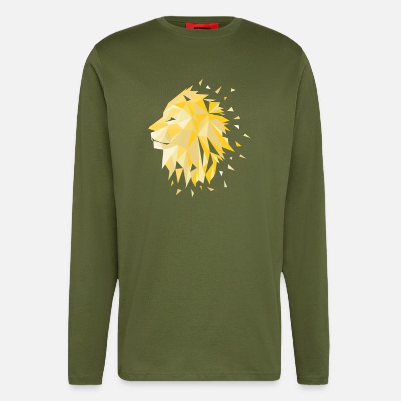 Löwe - Langarmshirt - made by SPREAD  - MOSS GREEN