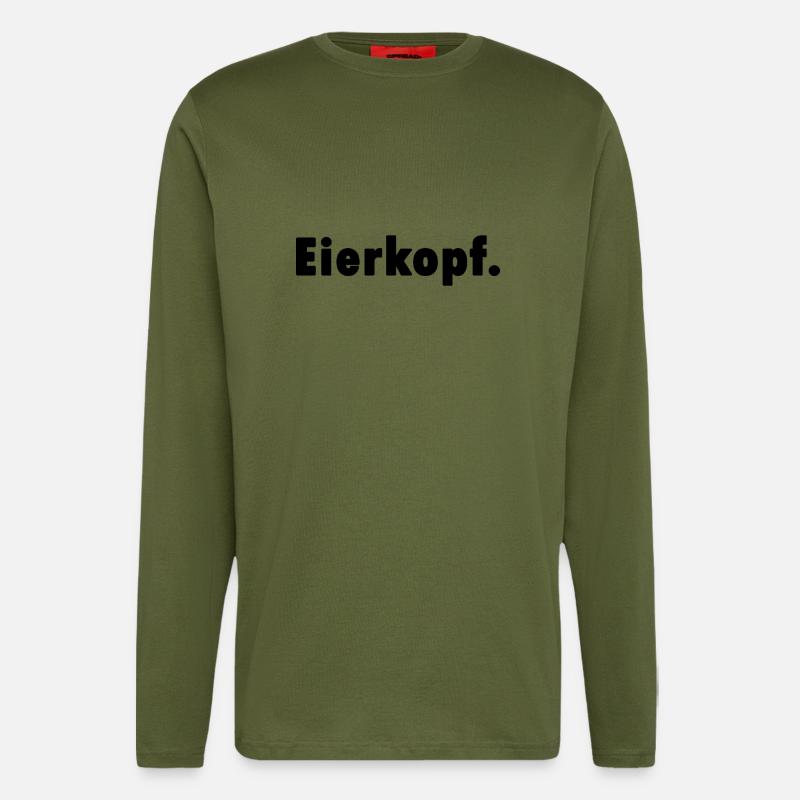 Eierkopf. Shirt Geschenk - Langarmshirt - made by SPREAD  - MOSS GREEN