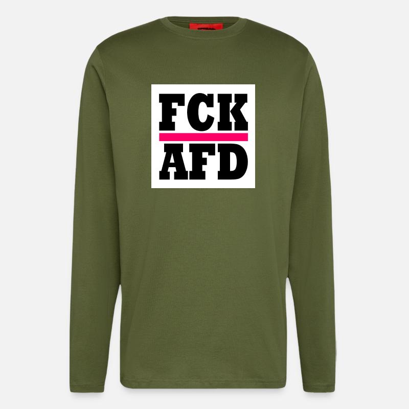 Fck afd - Langarmshirt - made by SPREAD  - MOSS GREEN
