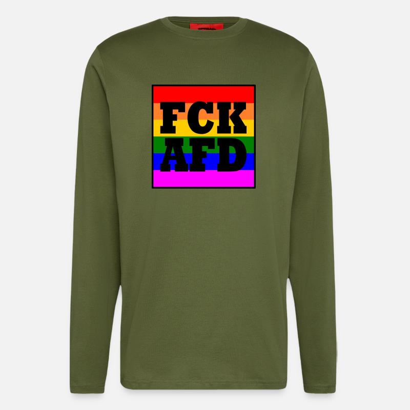 Fck afd - Longsleeve - made by SPREAD  - MOSS GREEN