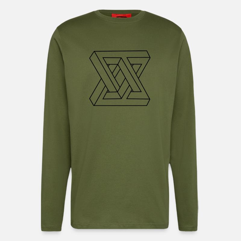 Unmögliche Form schwarz - Langarmshirt - made by SPREAD  - MOSS GREEN