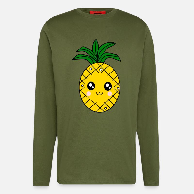Fasching, Karneval, Kostüm, Ananas - Langarmshirt - made by SPREAD  - MOSS GREEN