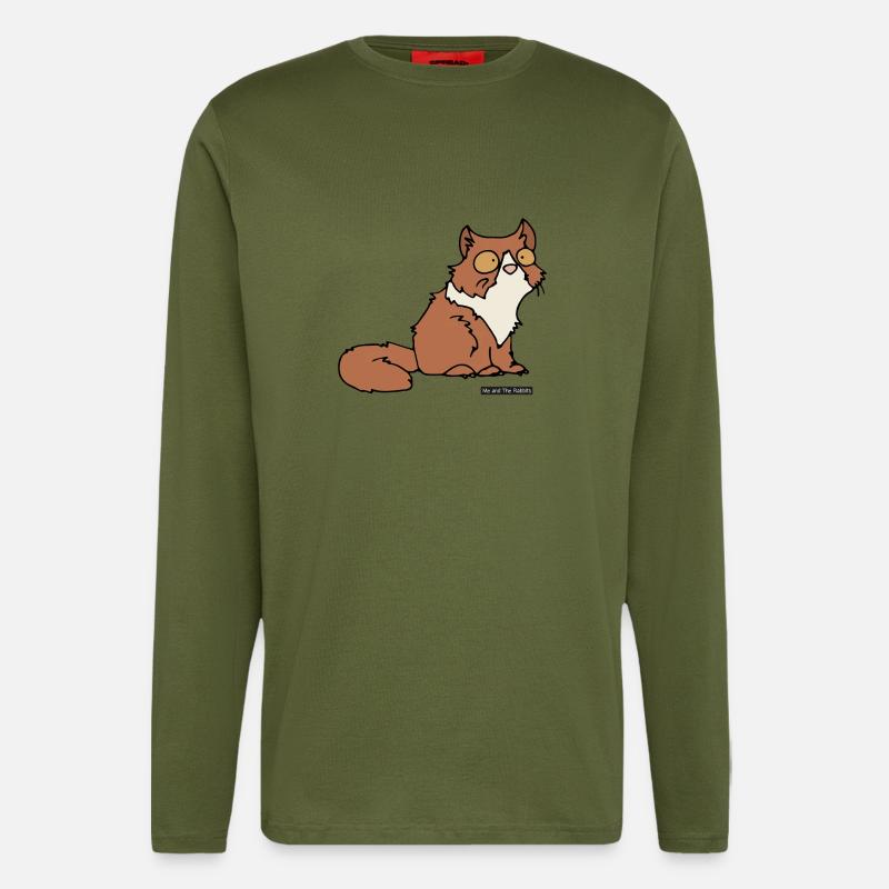 Cat - Persisch - Langarmshirt - made by SPREAD  - MOSS GREEN