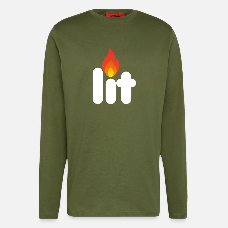lit white - Longsleeve - made by SPREAD  - MOSS GREEN