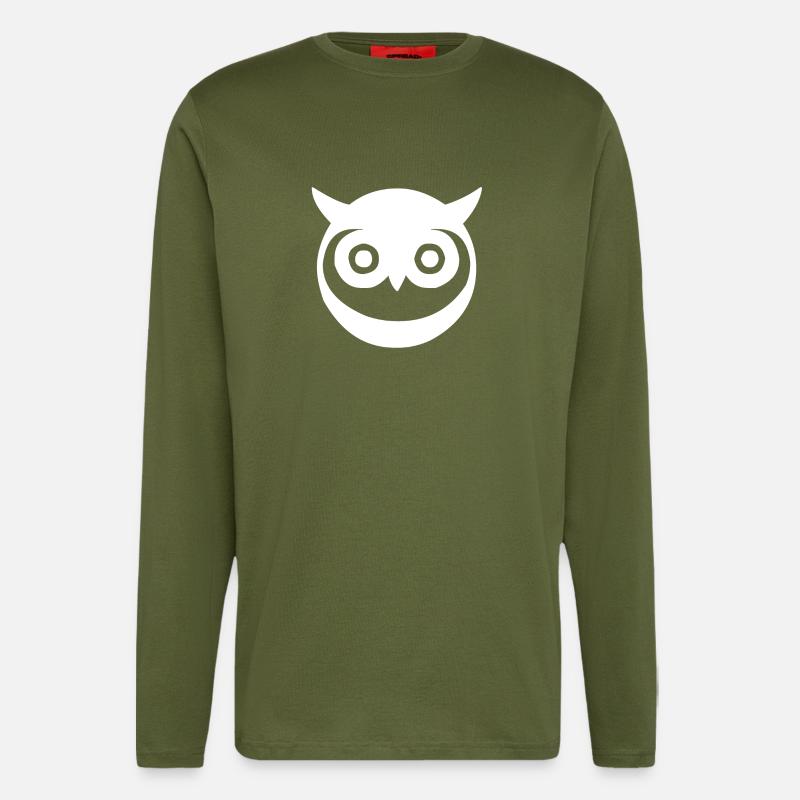 grinsende Eule - Langarmshirt - made by SPREAD - MOSS GREEN