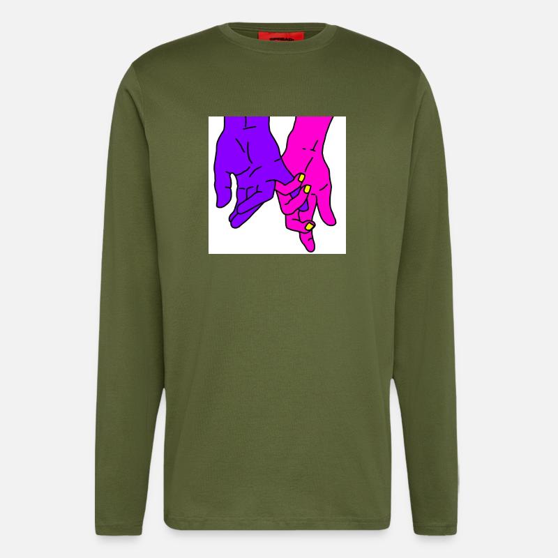 hands lila - Langarmshirt - made by SPREAD  - MOSS GREEN