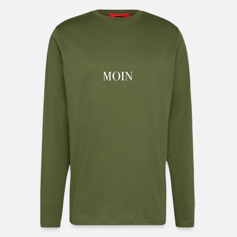 Moin idée cadeau - Manches longues bio décontracté fabriqué en UE - MOSS GREEN