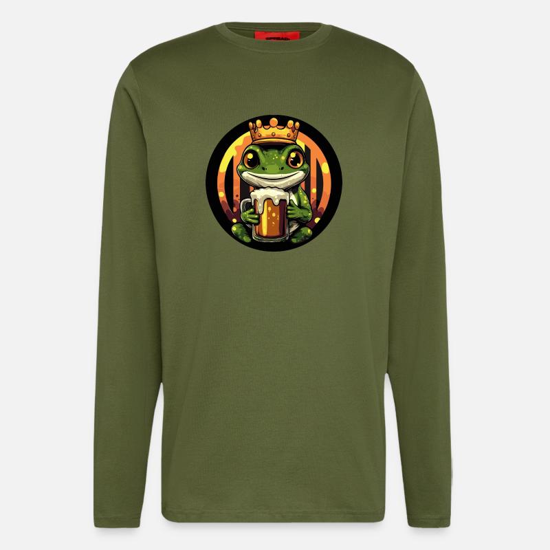 Echse Bier - Langarmshirt - made by SPREAD  - MOSS GREEN